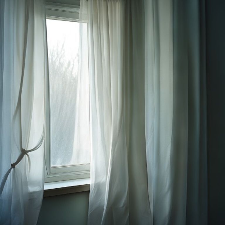 Åpne vinduer med myk kveldslys som faller inn
